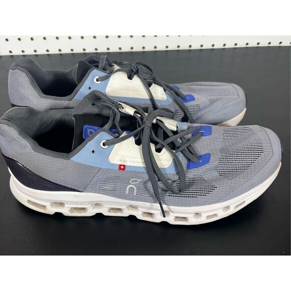 On Running Cloudstratus Grey Navy Blue Running Shoes size 14 main image 7